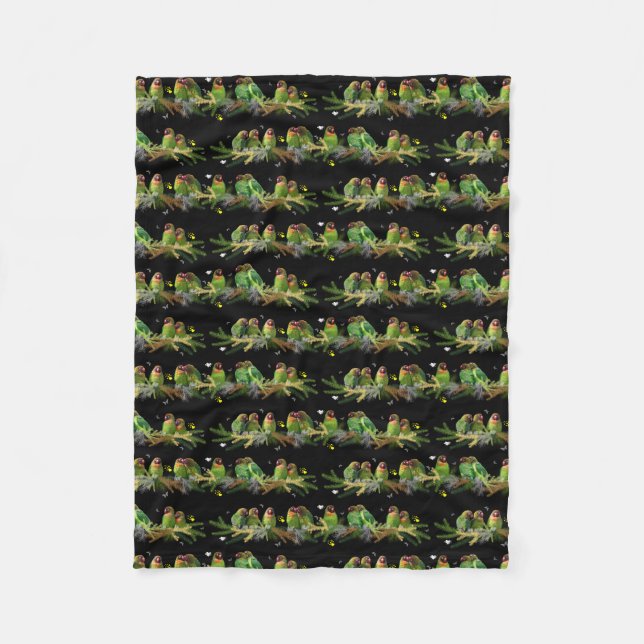 Lovebird Rainbow Fleece Blanket (Vorderseite)