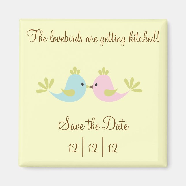 Lovebird Save the Date Magnet (Vorne)