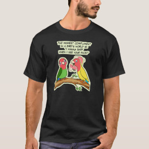 Lovebirdpapageien- und -vogelweise, die i-Liebe T-Shirt