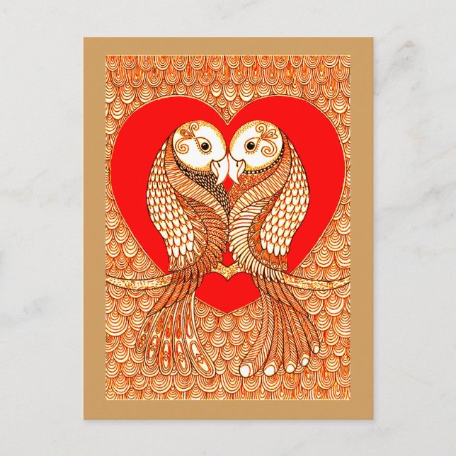 Lovebirds 2 postkarte (Vorderseite)