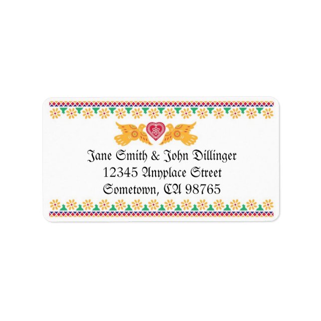 Lovebirds-Adressetikett Adressaufkleber (Vorne)