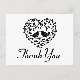 Lovebirds bedanken sich bei Ihnen für das Schwarz- Postkarte