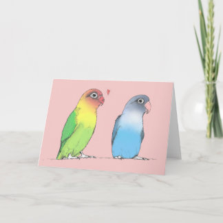 Lovebirds Blank Greeting Card Feiertagskarte