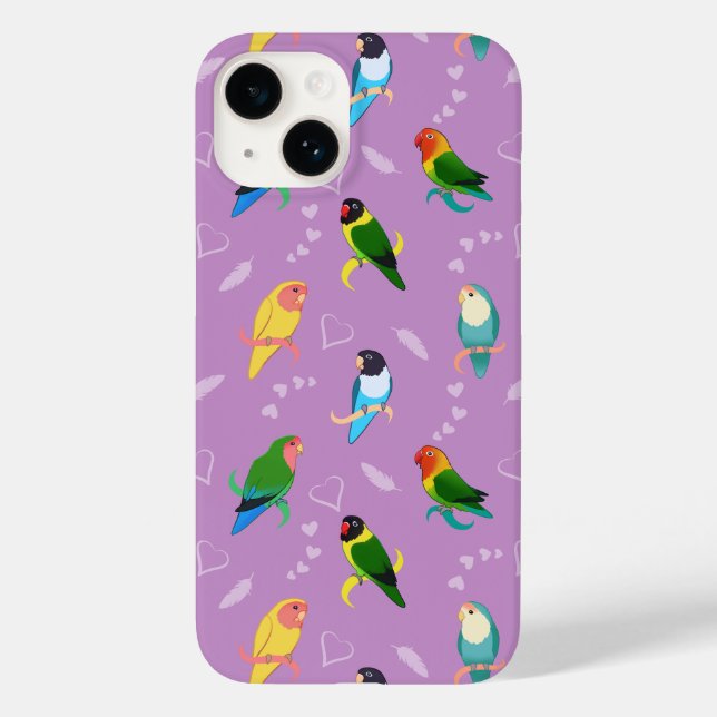 Lovebirds des Rainbow Colors Pattern Case-Mate iPhone Hülle (Rückseite)