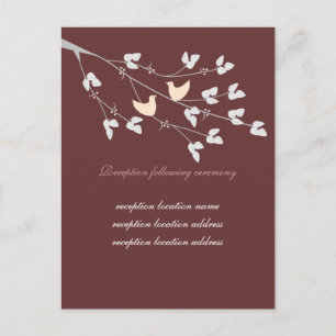 Lovebirds Empfang Card Postkarte