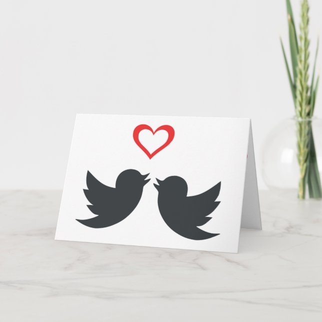 LOVEBIRDS FEIERTAGSKARTE (Vorderseite)