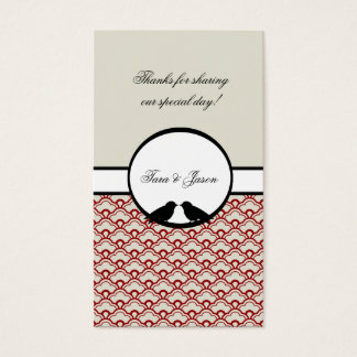 Lovebirds Gastgeschenk Hochzeit Gift Tags