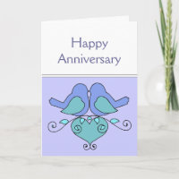 Lovebirds Geburtstag Vögel mit Blumenherz