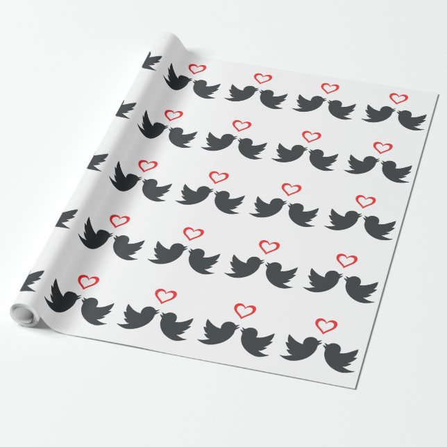LOVEBIRDS GESCHENKPAPIER (Ungerollt)