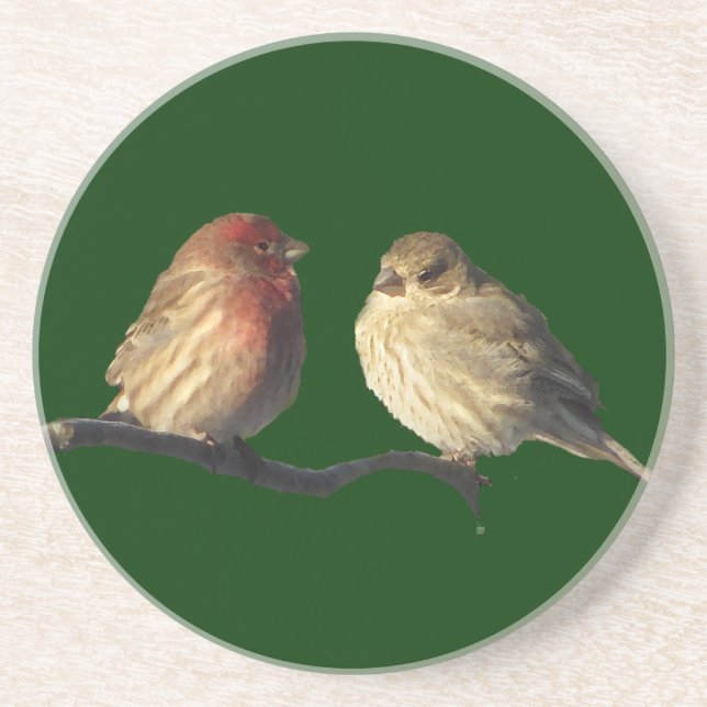 Lovebirds Getränkeuntersetzer (Vorne)