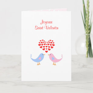 Lovebirds hearts custom Text Valentinstag Feiertagskarte