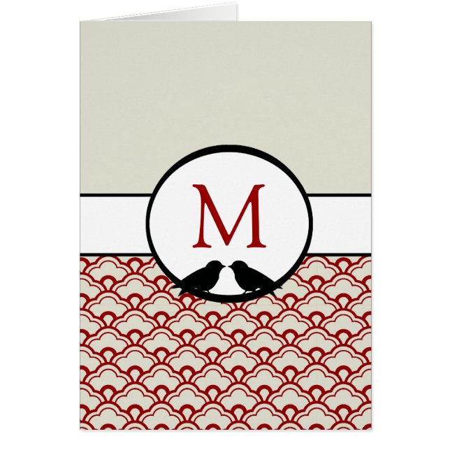 Lovebirds Hochzeitsprogramme (Vorne)