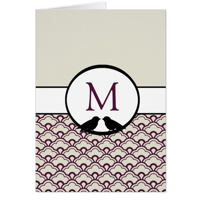 Lovebirds Hochzeitsprogramme (Vorne)