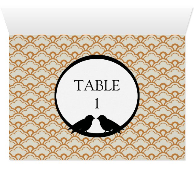 Lovebirds Hochzeitstipptafeln (Innenansicht Horizontal (Unten))