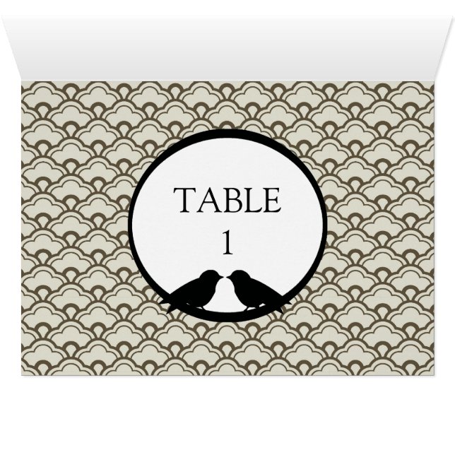 Lovebirds Hochzeitstipptafeln (Innenansicht Horizontal (Unten))