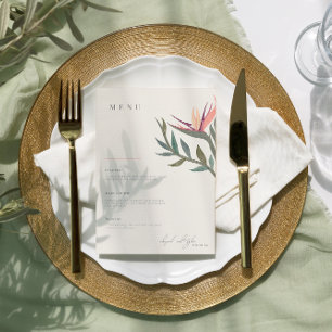 Lovebirds im Paradies 12x18 Flat Menu Menükarte