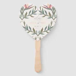 Lovebirds im Paradies Herz Fächer