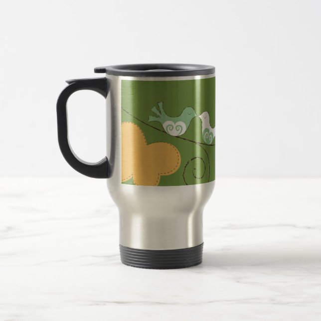 Lovebirds-Kaffee-Tasse Reisebecher (Links)