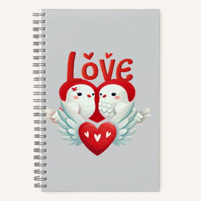 "Lovebirds" Notizbuch (Vorderseite)