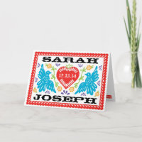 Lovebirds Papel Picado Anmerkungs-Karte