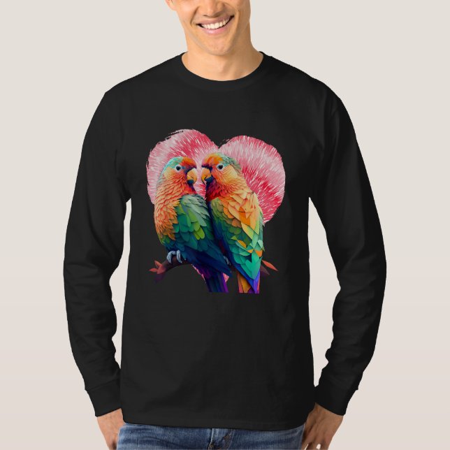 Lovebirds Parrot  Lovebird Exotic Birds Bird T-Shirt (Vorderseite)
