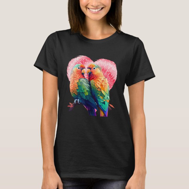 Lovebirds Parrot  Lovebird Exotic Birds Bird T-Shirt (Vorderseite)
