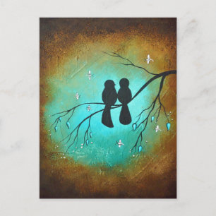 Lovebirds Postcard Postkarte