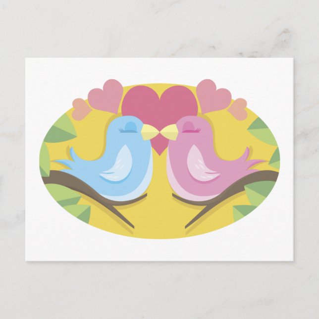 Lovebirds Postkarte (Vorderseite)