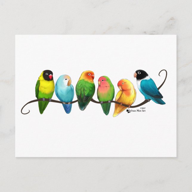 Lovebirds Postkarte (Vorderseite)