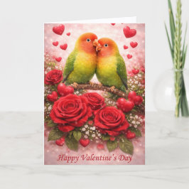 Lovebirds & Roses Valentine’s Day – Romantic Feiertagskarte