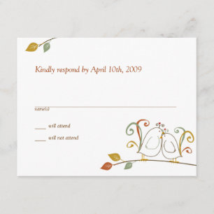 Lovebirds RSVP-Karte RSVP Karte