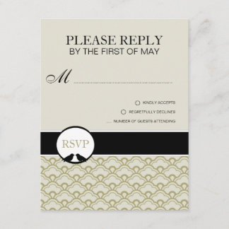 Lovebirds RSVP-Karten oder Antwortkarten RSVP Karte
