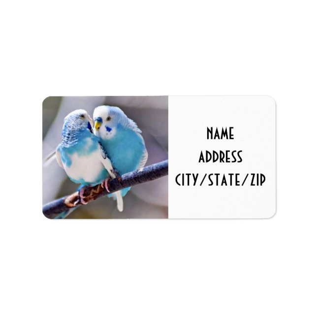 "LOVEBIRDS" RÜCKSENDEADRESSE LABLES ADRESSAUFKLEBER (Vorne)