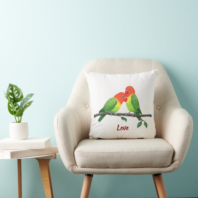 Lovebirds Throw Kissen (Stuhl )