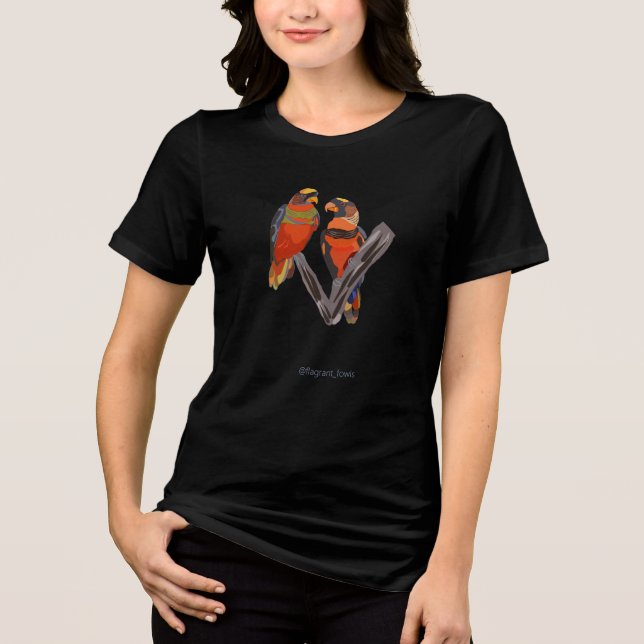 Lovebirds Tri-Blend Shirt (Vorderseite)