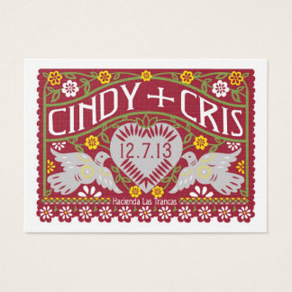 Lovebirds Wedding Banners bevorzugen Karte Englisc