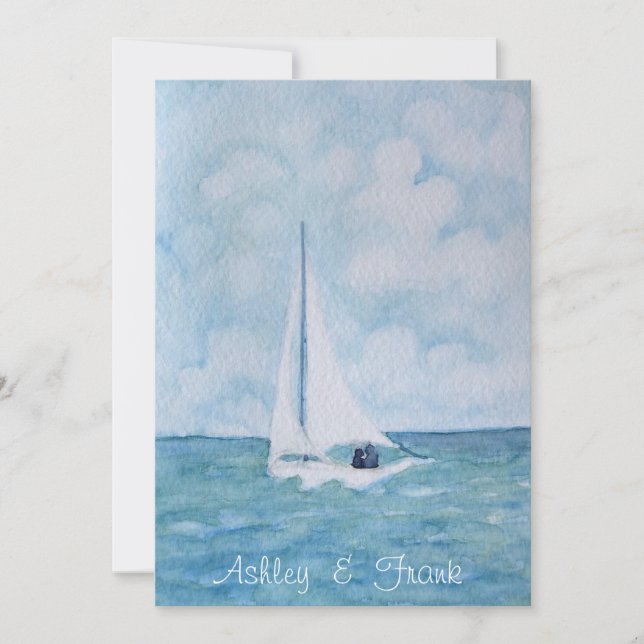 Loveboat b) Einladung zur Hochzeit (Vorderseite)