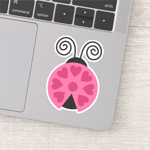 Lovebug Hearts Ladybug Die Sticker Decal ausschnei