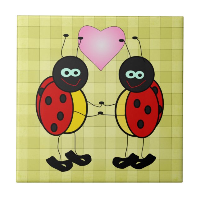 Lovebugs Picnic Fliese (Vorderseite)