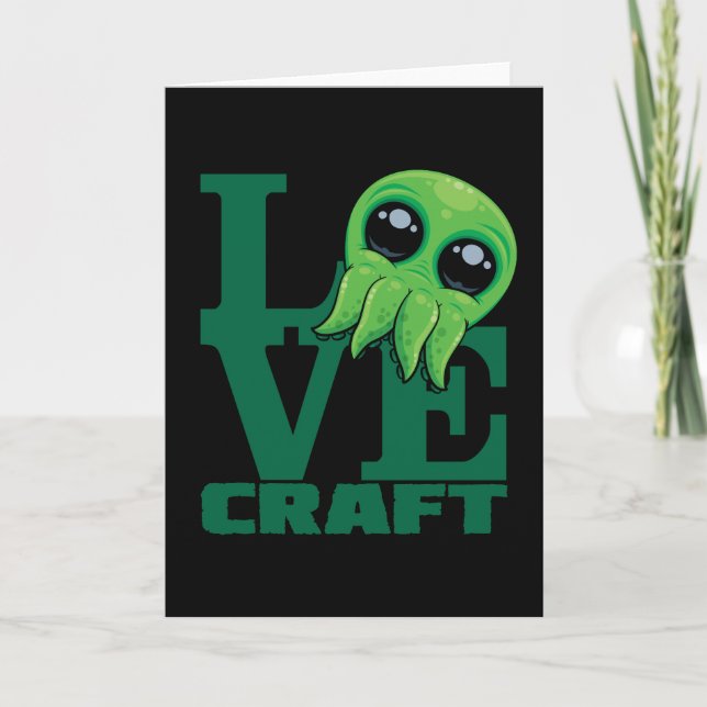 Lovecraft Baby Cthulhu Design - Niedliche Liebe Karte (Vorderseite)