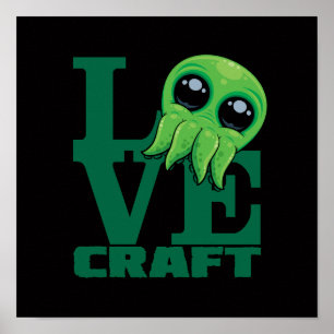 Lovecraft Baby Cthulhu Design - Niedliche Liebe Poster