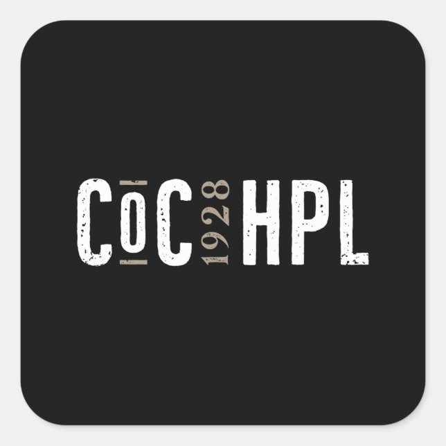 Lovecraft CoC Quadratischer Aufkleber (Vorderseite)