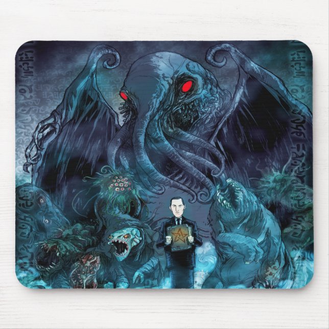 Lovecraft in the mist mouse pad mousepad (Vorne)