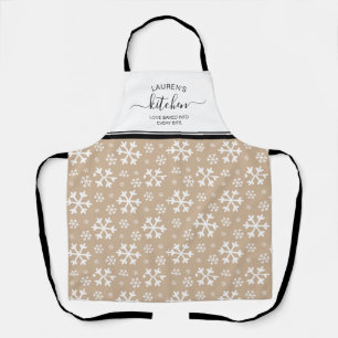 Loved Baked in Snowflake Holiday Schürze