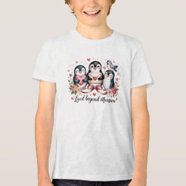 Loved Beyond Measure Cute Penguin Family Valentine Tri-Blend Shirt