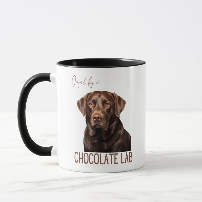 Loved By A Chocolate Lab Labrador Dog Mom Dog Dad Tasse (Links)