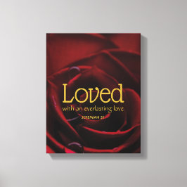 LOVED Christlich Valentine's Rote Rose Leinwanddruck