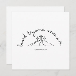 Loved Jenseits der Einladung Christlich Card Faith