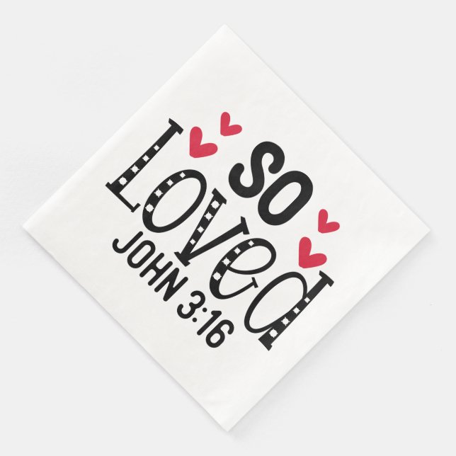 Loved-Standard-Cocktail Napkins Serviette (Ecke)