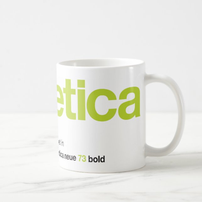 LoveHelvetica Limone Tasse (Rechts)